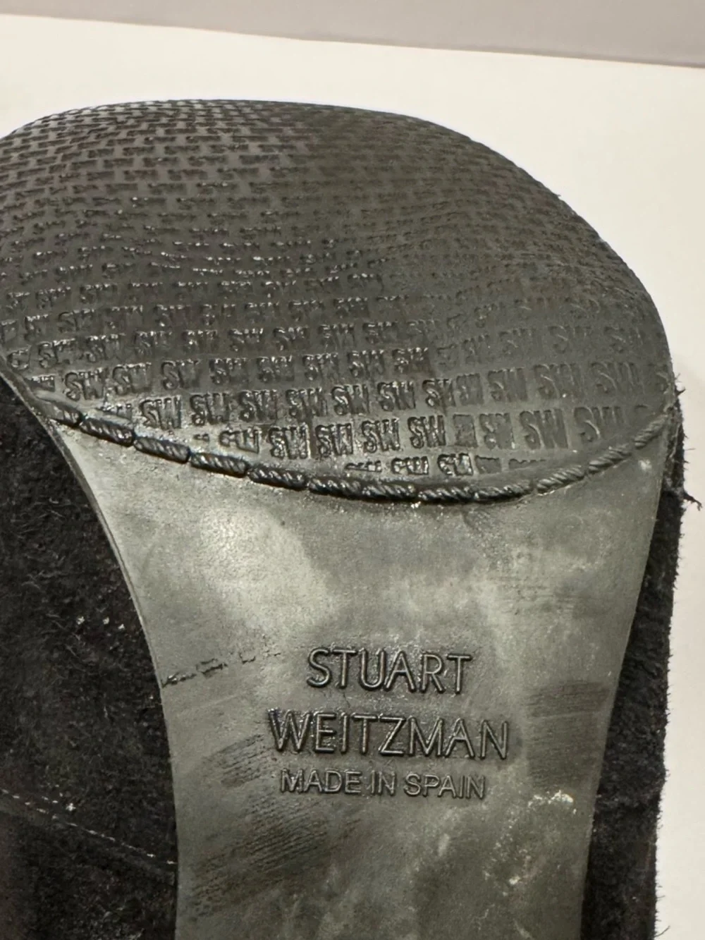 Stuart Weitzman Black Over-the-Knee Suede Boots - Picture 5 of 6